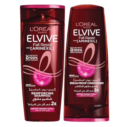 LOreal Paris Elvive Full Resist Shampoo 400ml + Conditioner 360ml For Weak & Fragile Hair