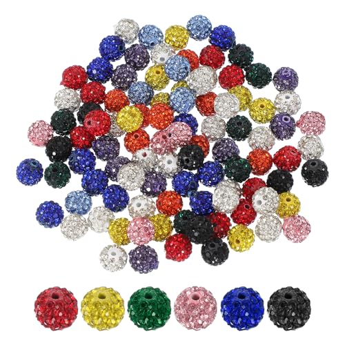 Perles en strass pour fabrication de bijoux et loisirs créatifs avec trou de 10mm - 2