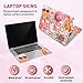 PLIGREAT Pink Collage Pattern Laptop Skin Stickers Cutable Universal Size Fits 12
