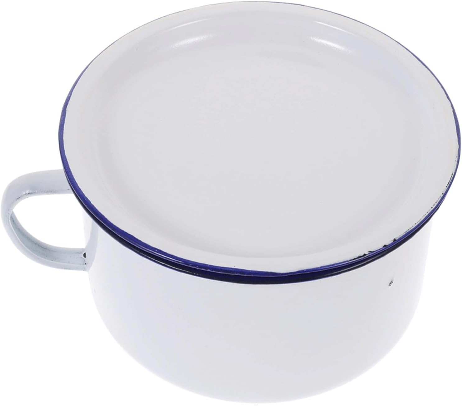 Ramen Bowl Lid Country Mug Soup Vintage Noodle Enamelware Tableware Enamel Instant