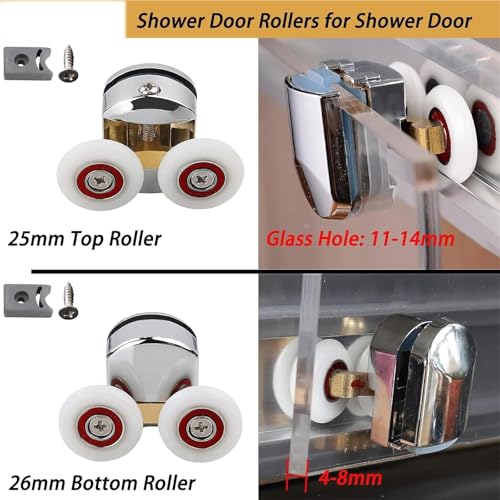 Roulements de remplacement pour réparer une porte de douche bloquée - 4
