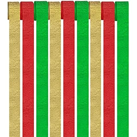 Aisszhao 9 Rolls Christmas Crepe Paper Streamers Cover