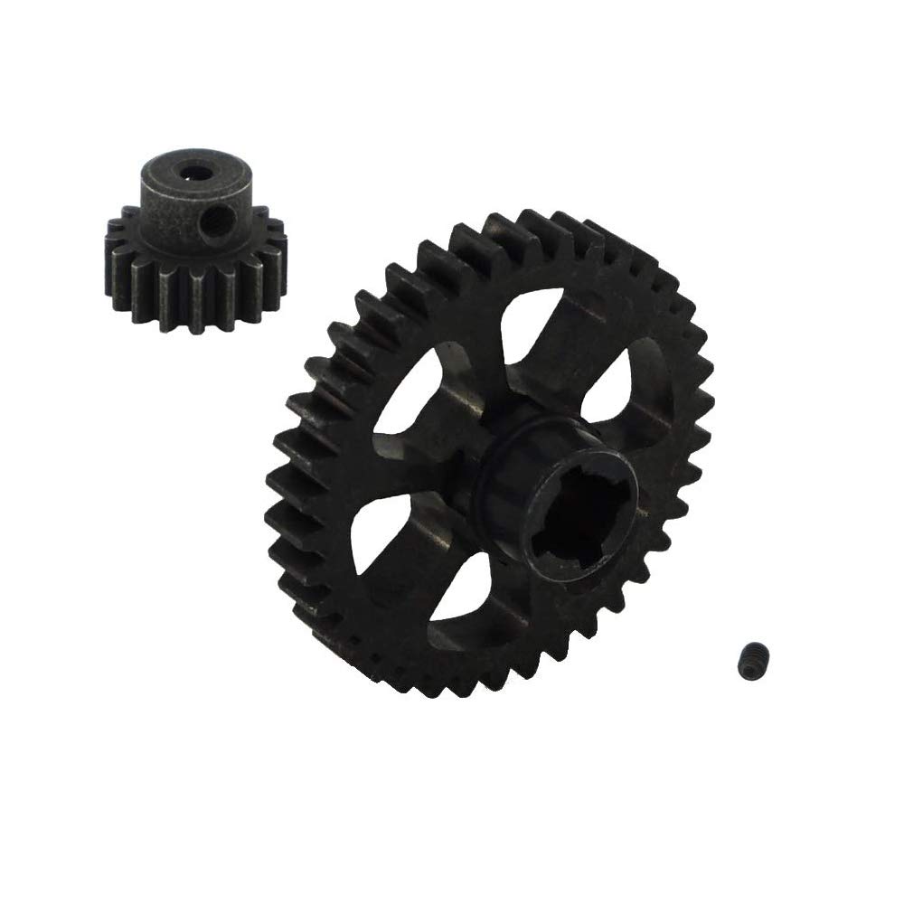 COJOYS Alloy 1set 38T Differential Main Gear & Motor Gear 17T for RC 1/18 WLtoys A949 A959 A949 A959 A969 A979 RC Car Buggy Hop up Parts