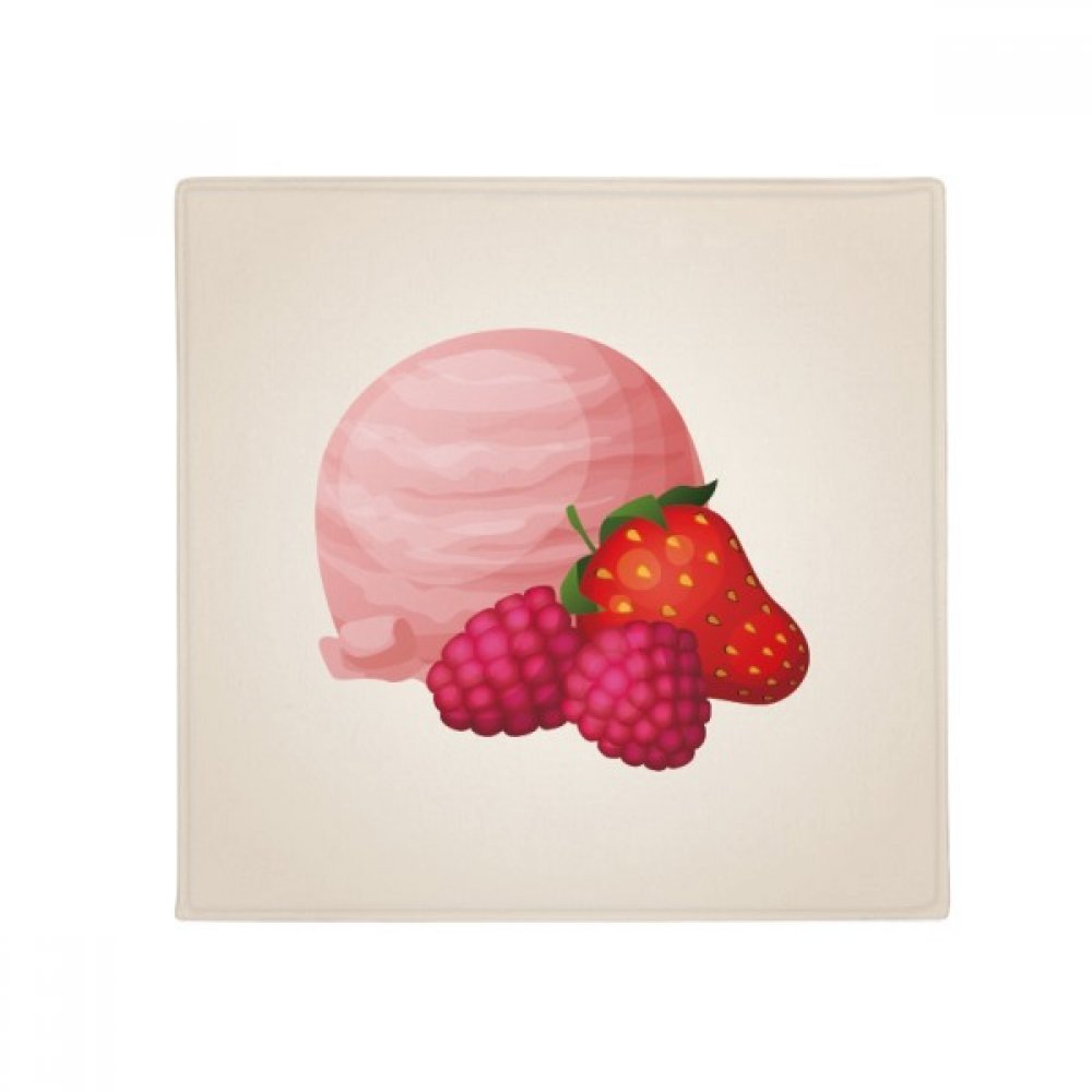 Tapis anti-dérapant fraise raisin rose 50x50cm pour salon et salle de bain