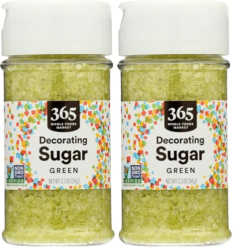 365 by Whole Foods Market, Green Decorating Sugar, 3.3 Ounce (Pack of 2) - image 1