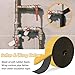 DEMEDO Pipe Insulation Tape, Pipe Wrap Insulation Foam Tape Self Adhesive, Outdoor Water Pipe Insulation Roll for HVAC, AC Line Insulation, 2 inch x 16.5 FT Heat Tape for Water Pipe, Black