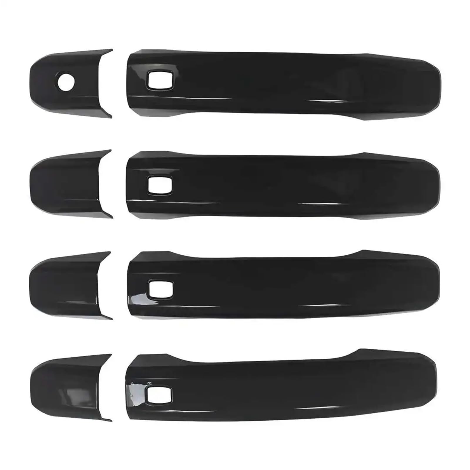 Rdwspli One Color Exterior Handle Shell Compatible With Chevrolet For Silverado For 1500 2019 2020 2021 Exterior Door Handle Covers Trims 8Pcs Black Abs