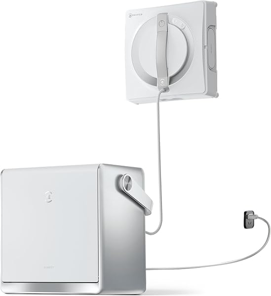 ECOVACS WINBOT W2 Pro Omni Robot Nettoyeur de vitres avec Station Multifonction, se Recharge Pendant Le Fonctionnement, buse à Triple Embout, système de Protection à 12 Niveaux - 1