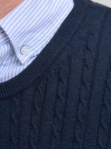 Upim, Maglione Girocollo A Trecce Uomo, Unisex, Blu Navy, Taglia: L - 5