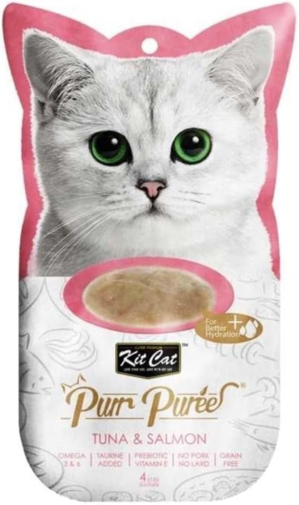 Kit Cat Purr Puree Tuna & Salmon Cat Treats - 4X15G