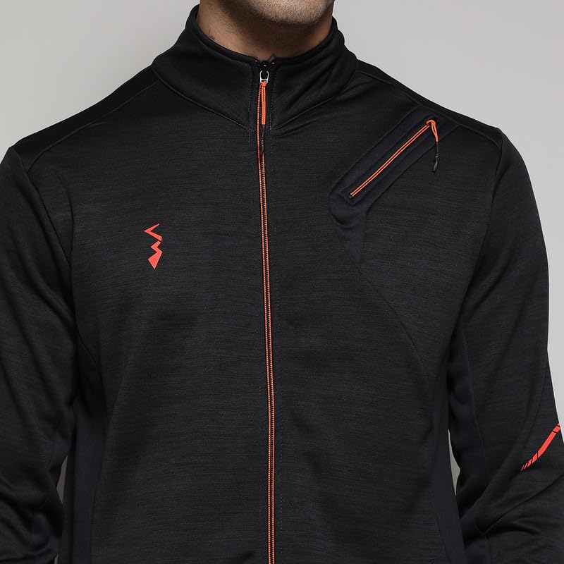 Image of CAHOOT Men's Jacket With Insert Pocket For Casual Wear | Hooded Neck | Long Sleeve | Zipper Closure | Polyester Jacket Crafted With Comfort Fit For Everyday Wear