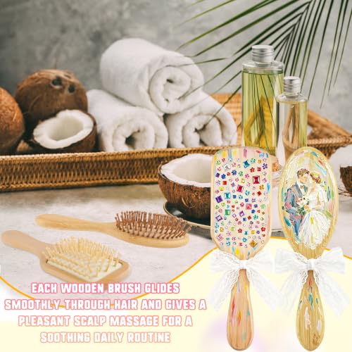 Cepillo para el cabello DIY con kit de pintura de bambú infantil 7