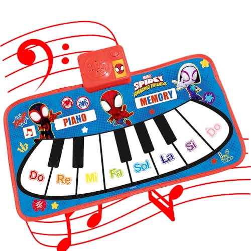 Image of Estilo Floor Piano Mat for Kids & Toddlers | Baby Playing Mat with Music 11 Keys | Musical Toy Gift for Boys & Girls Age for 1-6 | Engaging Keyboard for Toddlers (Spider Man)