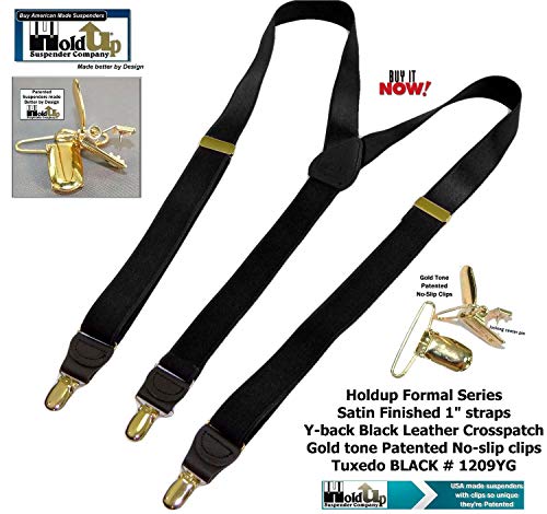 Image of Hold-Up Formal Series Men's X & Y-Back Suspenders with No-Slip Clips
