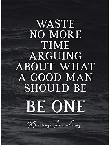 Artery8 Slate Quote Marcus Aurelius Good Man Be One Unframed Wall Art Print Poster Home Decor Premium