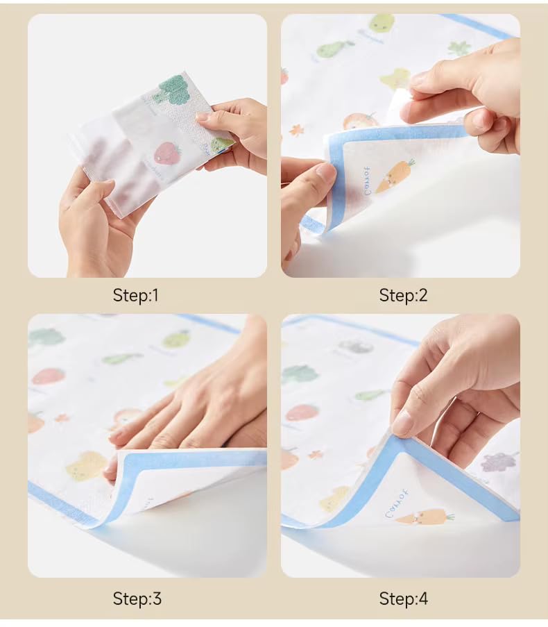 Image of AutoStory Disposable Placemats for Baby 10 Pcs Pack Stick-On Baby Placemat Fruits Design Printed Colorful Anti-Skidding Kids Table Mat for Restaurants Dining Table Travel Essentials for Toddlers