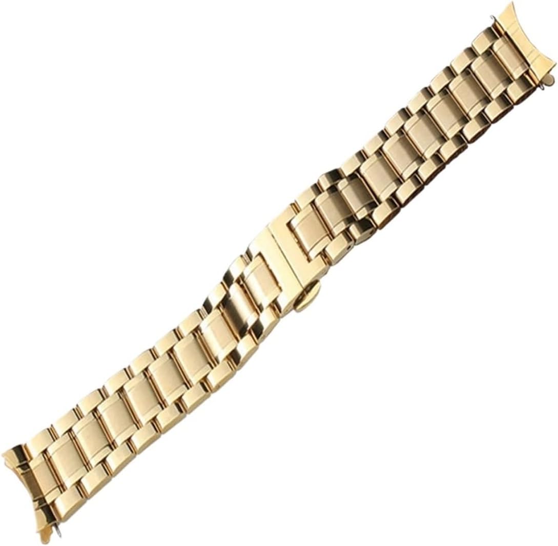 MJMT06 Watch Band 12 14 15 16 17 18 19 20 21mm 22mm 23mm 24mm Stainless Steel Watch Strap Curved End Butterfly Buckle Strap Bracelet