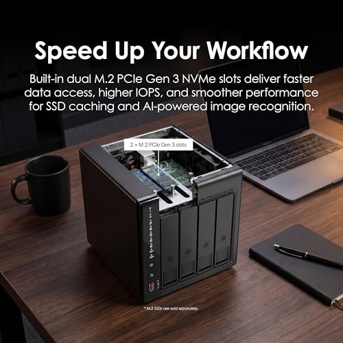Image of QNAP TS-453E-8G-US 4 Bay Desktop NAS | Intel Celeron Quad-Core Processor, 8 GB DDR4 RAM, Dual 2.5GbE Network Connectivity, Diskless