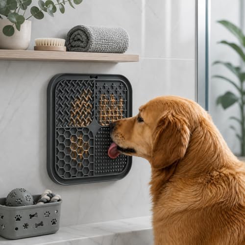 Dog Slow Feeder Pad with Suction Cups - Silicone Feeding Mat