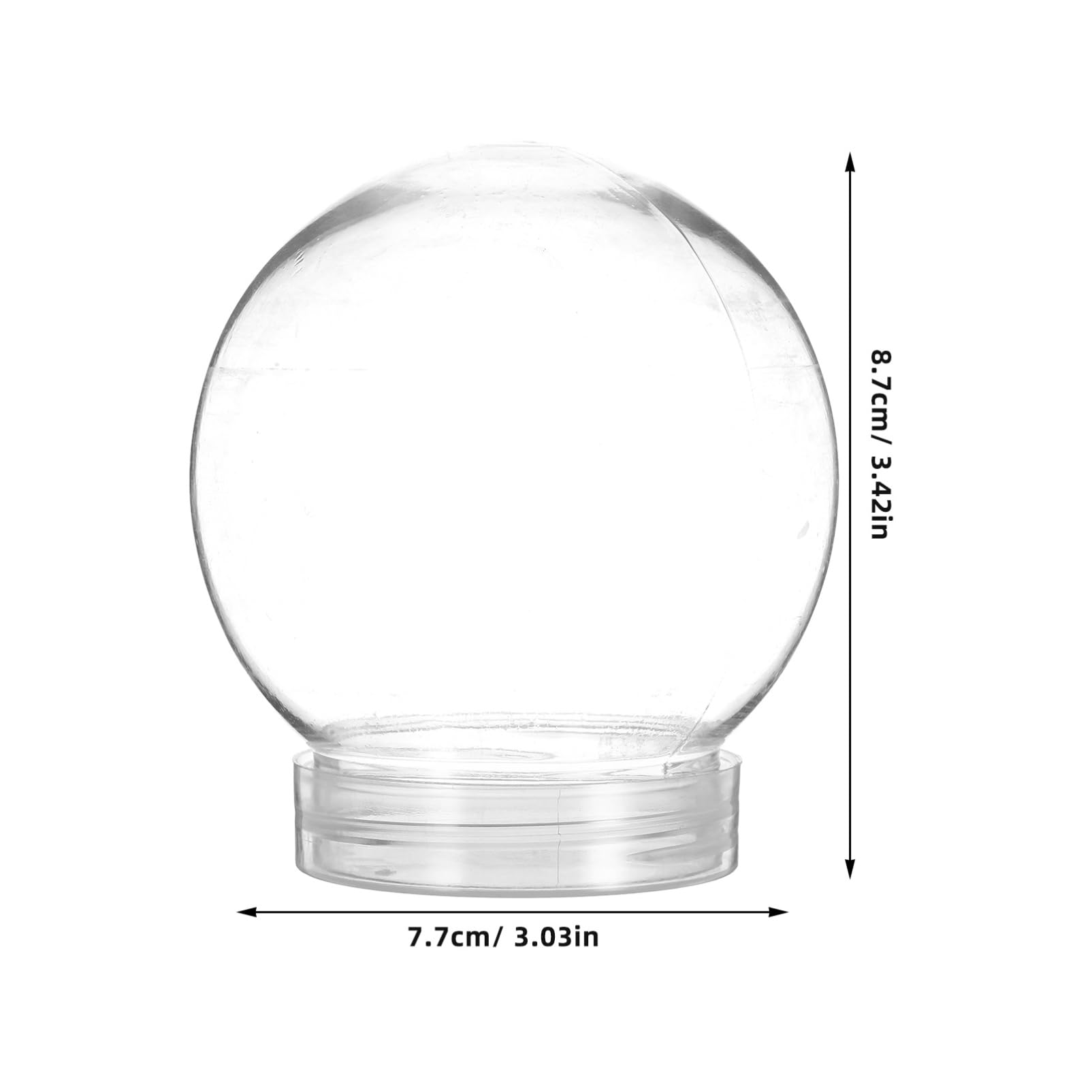 BUTIFULSIC DIY Water Globes Set 10pcs Plastic Empty Snow Globes for Christmas Crafts Shatterproof for Boys and Girls