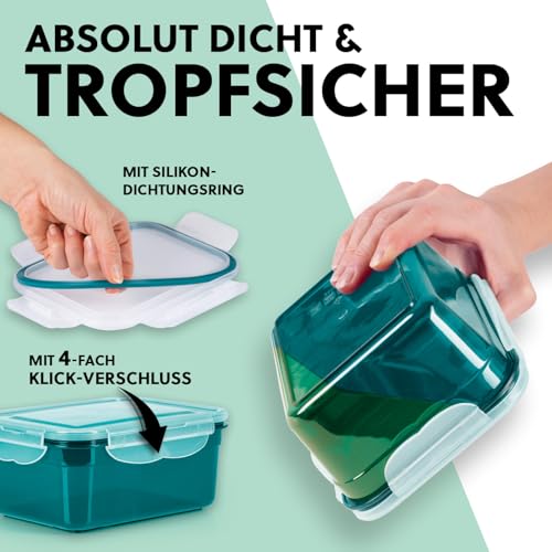 Foto von GOURMETmaxx Frischhaltedosen mit Deckel Klick-it 7-Dosen-Set | Aufbewahrungsbox für Meal Prep | Luftdichte, auslaufsichere & stapelbare Vorratsdosen mit Deckel | BPA-frei