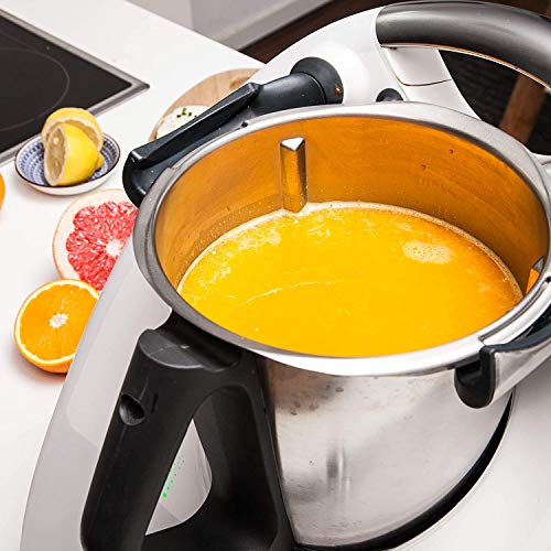 Foto von mixcover Saftpresse für Vorwerk Thermomix TM6 Gerät und Vorwerk Thermomix TM5 Gerät mit Ebook Rezeptheft Entsafter Orangenpresse elektrisch Zitruspresse Dampfentsafter Orangenpresse Granatapfelpresse