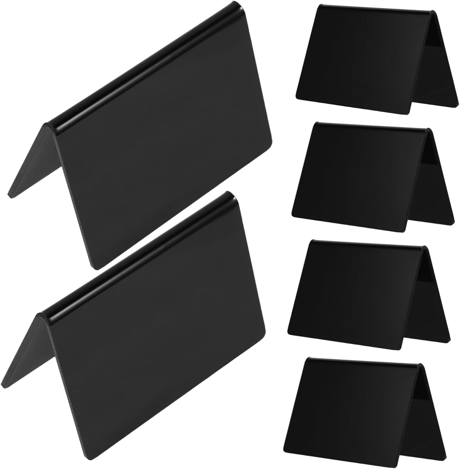 GLEAVI 6pcs Small Erasable Blackboard Signs Acrylic Tabletop Signs for Food Display Bakery Labels Party Decor Business