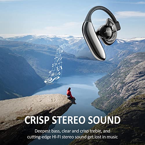 Aminy Bluetooth Headset,Wireless Bluetooth Earpiece Compatible With Iphone/Android Cell Phones,Auriculares Bluetooth Earpiece 28 Hrs Talking Time V5.3 Wireless Headset,Button Depress Version #TOP7