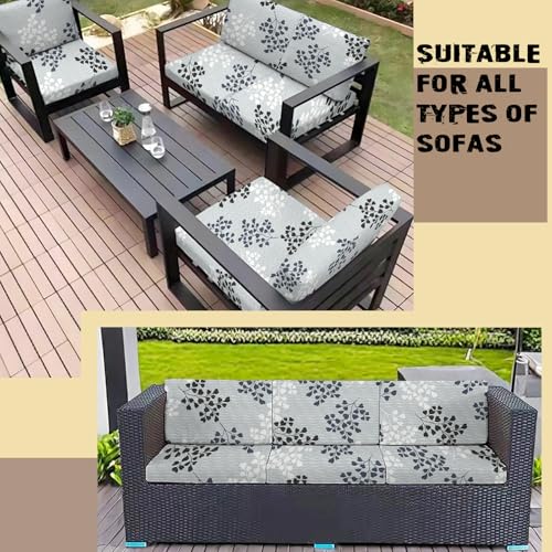 Housse coussin extérieur imperméable lot de 2 taille M pour chaise de jardin - 8