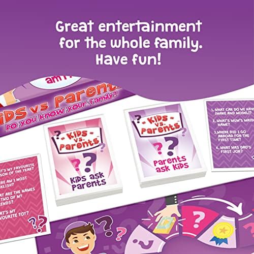 Family Quiz Board Game Kids vs Parents Family Board Games For Families Funny Games For Family | Do You Know Your Family | Age 6 +