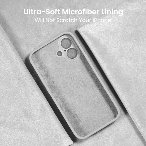Image of FireNova Designed for iPhone 16 Plus Case, Silicone Upgraded [Camera Protection] Case, Soft Anti-Scratch Microfiber Lining Inside, 6.7 inch, White