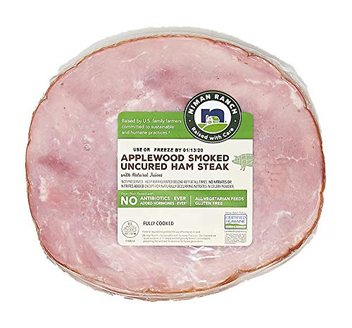 Niman Ranch Uncured Applewood Smoked Ham Steak, 8oz