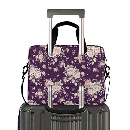 Sacoche ordinateur portable 16 pouces housse PC fleurs et disco rose