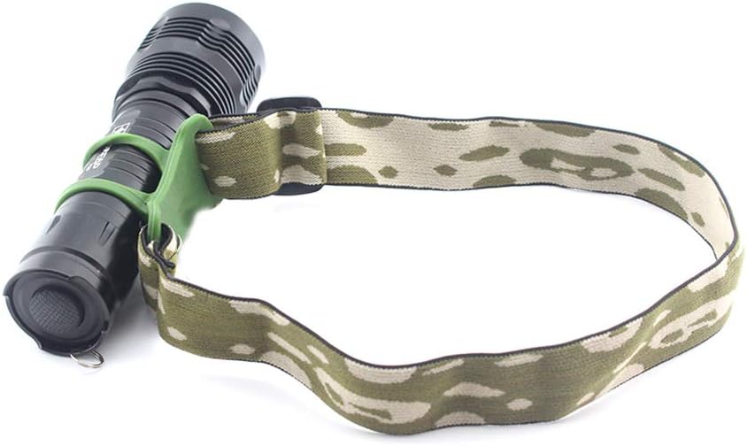 2 Pcs Headband Elastic Hands Free Headlamp Strap for 22-30mm Torch Light Plastic, As Pic Shows