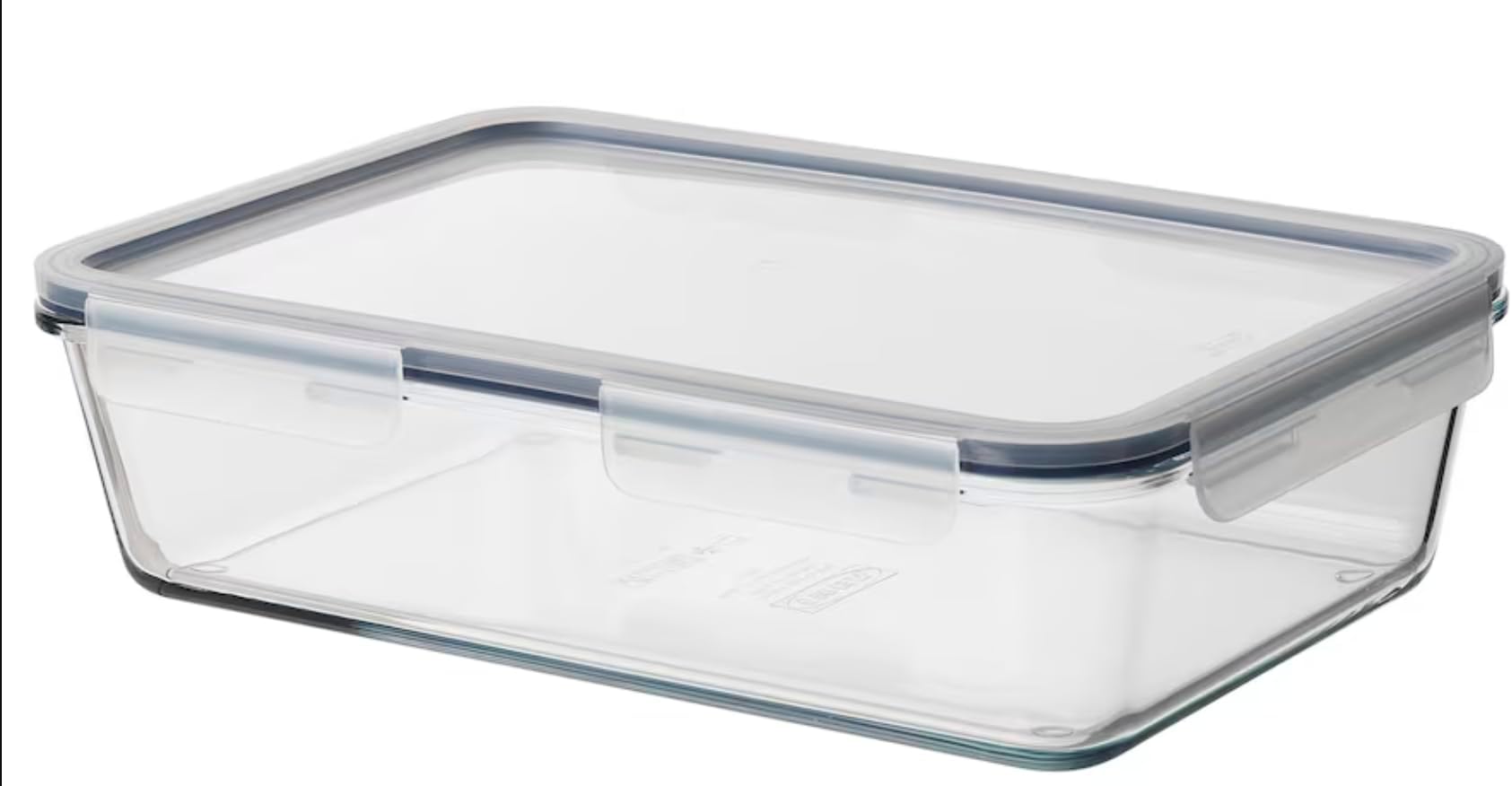 Glass Lasagne Dish with Airtight Snap Lock Lid - Large Rectangular Oven-Safe Baking Dish - BPA-Free, Microwavable, Freezer and Dishwasher-safe Ovenware 3.1L (Cook n Freeze)