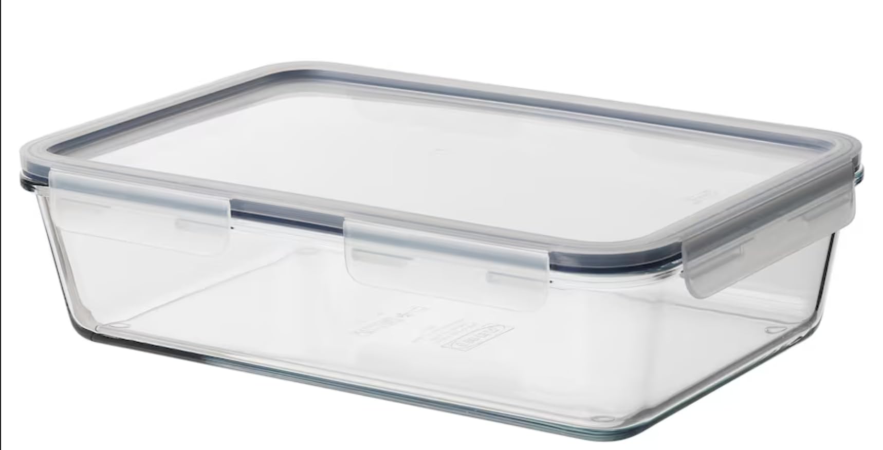 Glass Lasagne Dish with Airtight Snap Lock Lid - Large Rectangular Oven-Safe Baking Dish - BPA-Free, Microwavable, Freezer and Dishwasher-safe Ovenware 3.1L (Cook n Freeze)