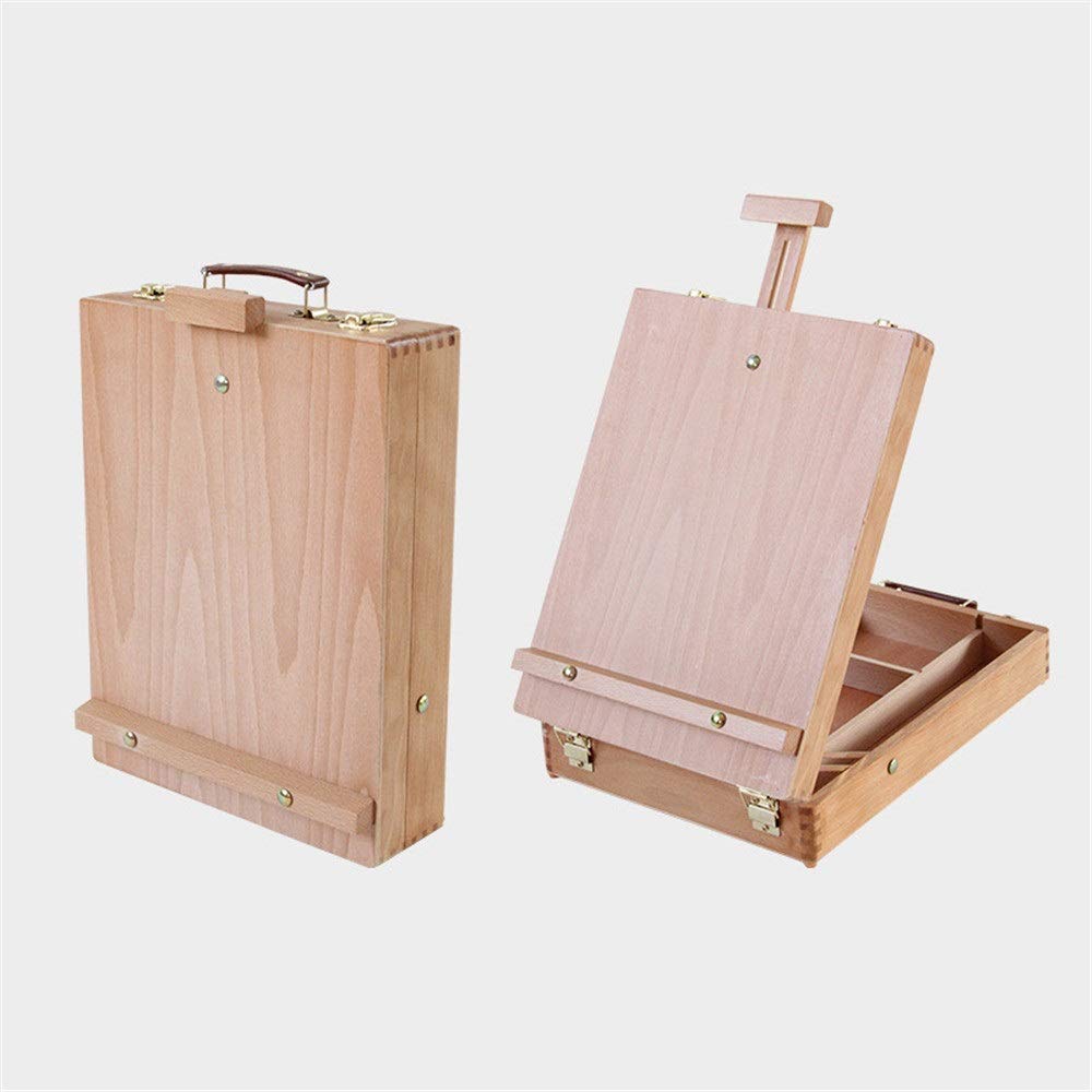 Caballete de Madera para Mesa, Caja de Dibujo, Caballete portátil para Dibujar y Pintar, Caballete de Madera