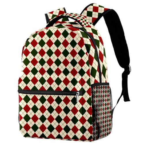 Sac à dos d'école écossais de Noël pour ado et voyage décontracté