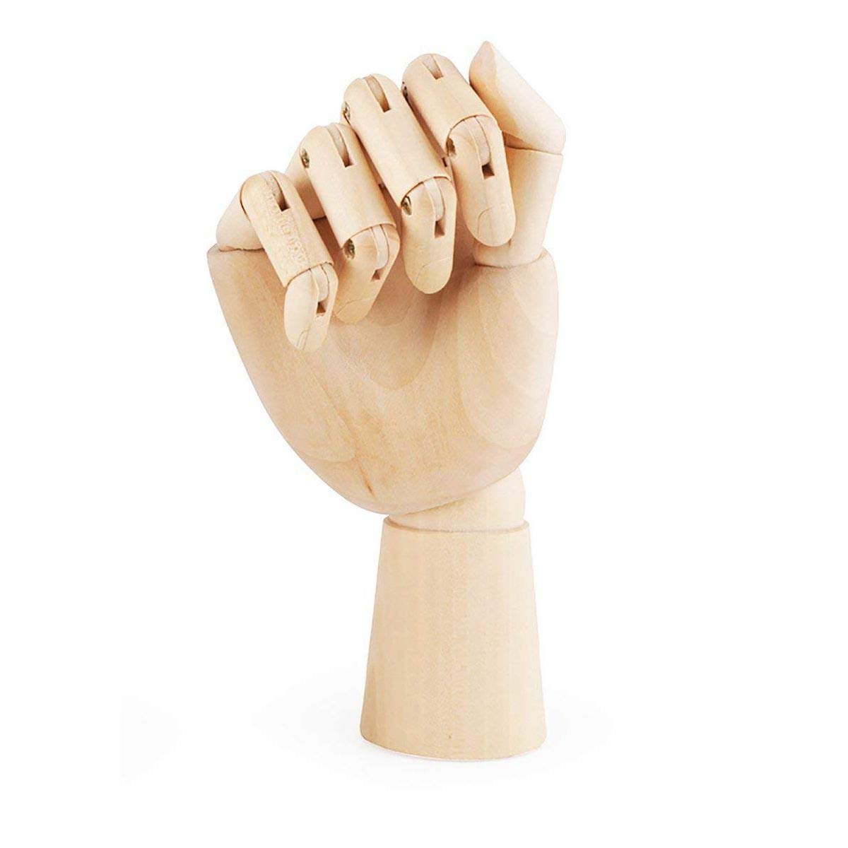 Humanitypd Wood Artist Drawing Manikin Articulated Mannequin With Wooden Flexible Fingers 10 Inch Right Hand