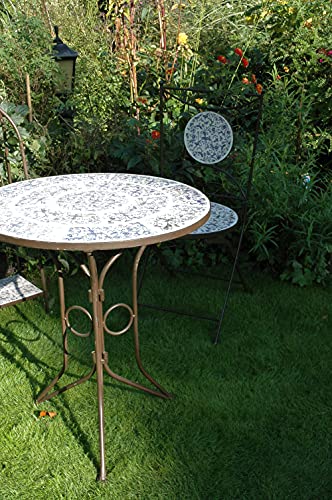 Chaise céramique multicolore Esschert style mosaïque méditerranéenne - 8