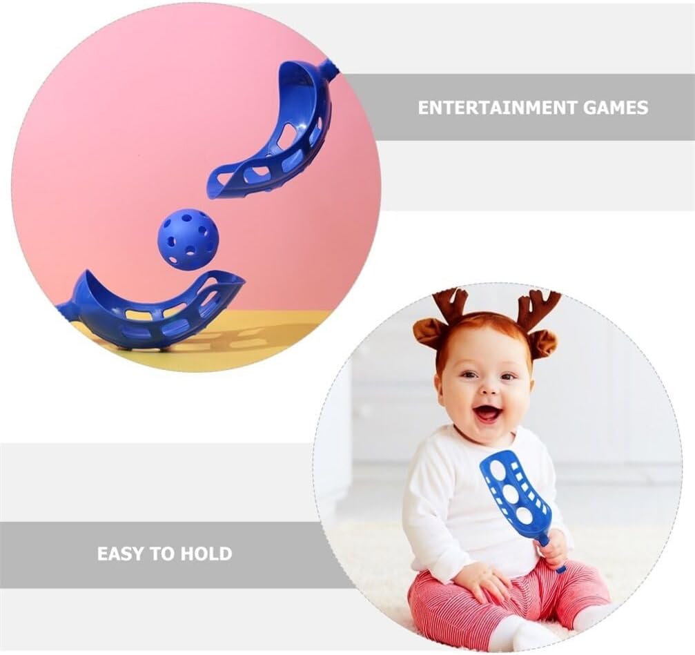 Sports Scoop Balls Set for Kids Outdoor Toss and Catch Game with 4 Scoops and 2 Balls Portable Active Play Toy for Backyard Beach Picnic and Family Gatherings