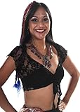 Belly Dance Lace Choli Top | Laced with Love - Medium/Large Black