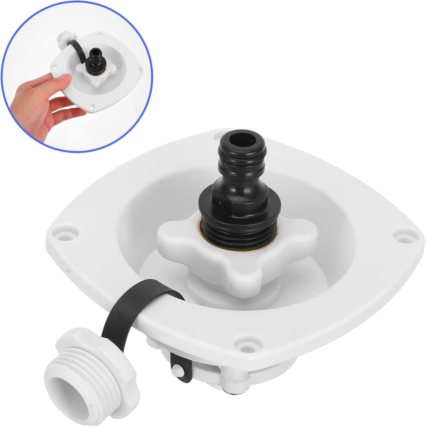 Gatuida 5pcs Rv Water Fill Inlet Cap Replacement Construction Easy Installation for Trailers Compact Design Cover Leak Prevention