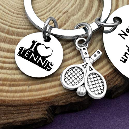 Tennis Lover Jewelry Gift Tennis Gift Keychain for Girls Teens Tennis Girl Jewelry Tennis Player Gift Inspirational Gift for Tennis Girl Christmas Birthday Graduation Gift