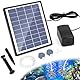GuKKK Solar Sauerstoffpumpe, 6W Solar Teichbelüfter, Solar Luftpumpe Aquarium Oxygenator, Oxygenator Aquarium Luftpumpe Angelbelüfter mit Rohr Luftblasensteinen, für Gartenteiche (6W)