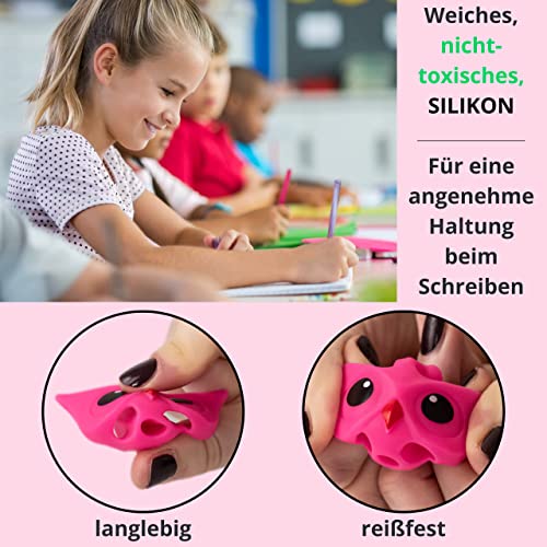 RiyeoTree® 3x Stiftehalter Kinder Hilfe Schreibhilfe für Stift Kinder - ergonomischer Stifthalter Schreiblernhilfe Bleistifthalter für Stifte Rechts und Linkshänder