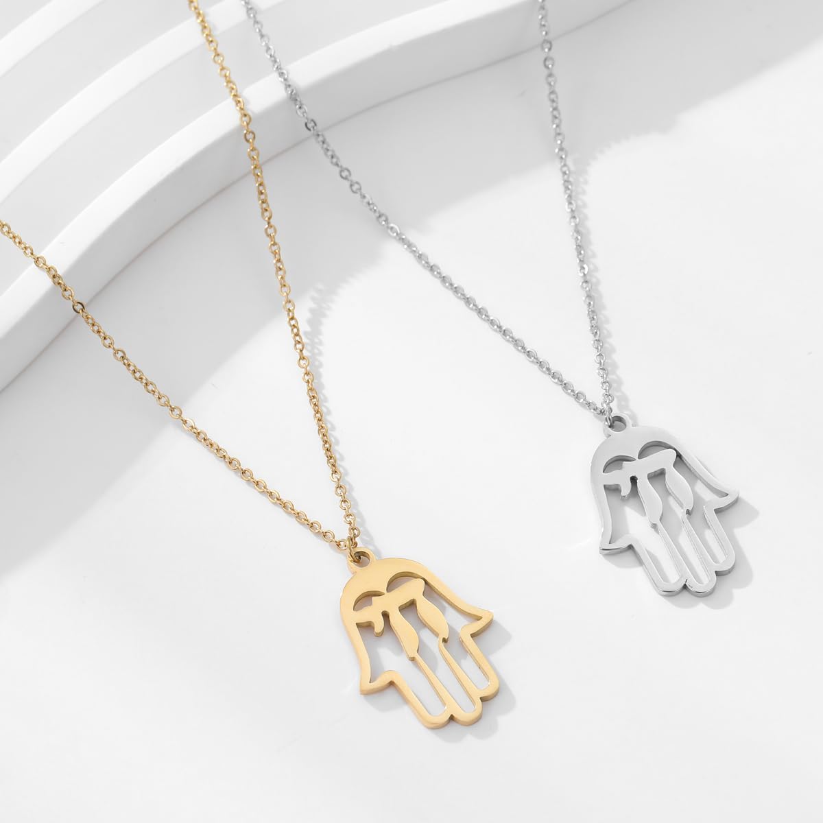 Stainless Steel Jewish Jewelry - Star of David/Hamsa Hand/Menorah/Israel Map Pendant – Israel Necklace for Women & Men - Religious Gifts for Hanukkah, Bar Mitzvah include a Gift Box - Image 4