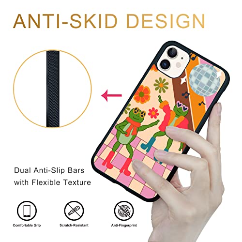 Retro Trippy Disco Frog Phone Case Compatible With Iphone 11 Hippie Iphone Case #TOP4