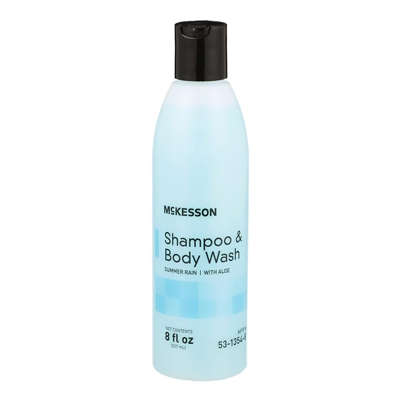 Sabonete líquido corporal e shampoo McKesson com aloe vera, fragrância Summer Rain, 240 mL