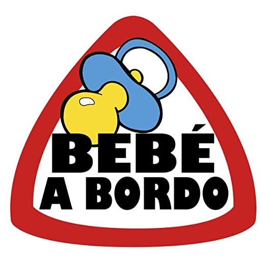 Pegatina Bebé a Bordo Grande 90x95 mm.